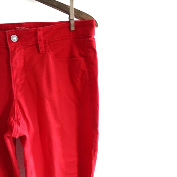 Loft Curvy Skinny Red Pants 29 8 Preowned - Picture 4 of 7